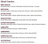 North Indian Flavour menu