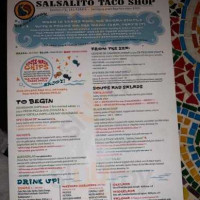 Salsalito Taco Shop menu