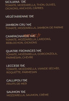 Le Frene menu