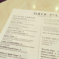 Americana Diner menu
