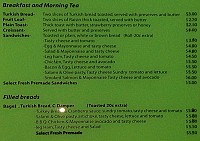 Neridah Cafe menu