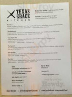 Texas Grace Kitchen menu