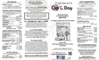 Cup Of The Day menu