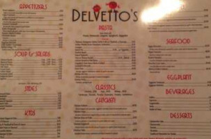 Delvetto's Pizzeria And Pub menu