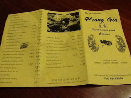 Hoang Gia menu