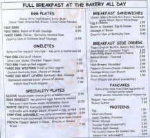 Mountain Grill And Bakery menu