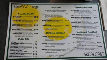 Nordegg Lodge menu