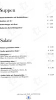 Hotel Hirsch Restaurant menu