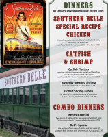 Southern Belle Restaurant menu