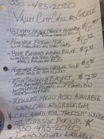 Valley City Chill And Grille menu