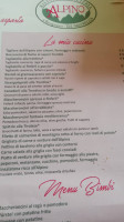 Ristorante Pizzeria Bar Alpino menu