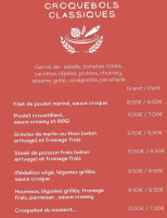 Croquebol menu