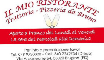 Il Mio Trattoria Pizzeria Da Bruno menu