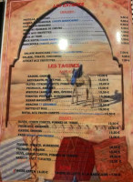 Aux Delices du Maroc menu
