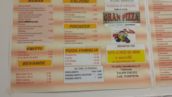 Pizzeria D'asporto Gran Pizza menu