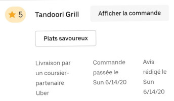 Tandoori Grill food