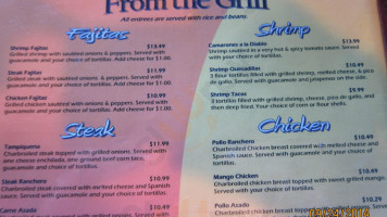 Angelinas Mexican menu