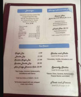 Jimbo's menu