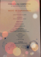 Pizzeria Al Caminetto menu