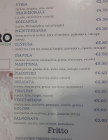 Piadinero menu