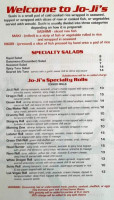 Jo Ji's Sushi Teppan Grill menu