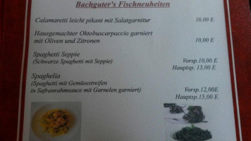 Bachguterhof menu