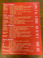 Marina Pizza menu