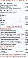 La P'tite Fringale menu