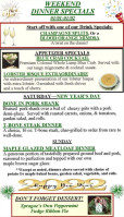 Sprague's Maple Farms menu