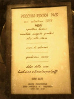 Vecchia Rocka Pub menu