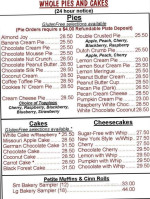 Pancake Mill menu