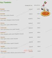 Louis Pizzas menu