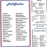 Fifties Grill And Dairy menu