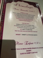L'himalaya menu
