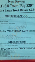 Two Twenty Seafood menu