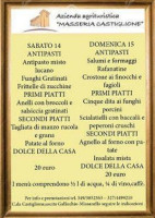Azienda Agrituristica Masseria Castiglione menu