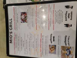 Mio's Grill And Cafe menu