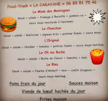 La Caravane menu