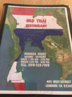 Pad Thai Thai menu