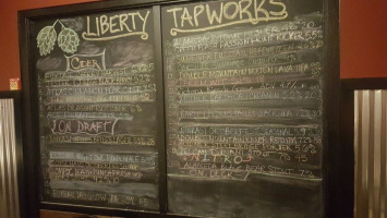 Liberty Tapworks menu
