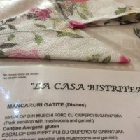 Casa Bistriteana menu