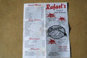 Rafael's Italian menu