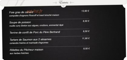 La Taverne menu