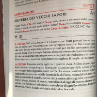 Trattoria Caffe Dei Vecchi Sapori menu