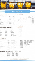 Trappeur's Café menu