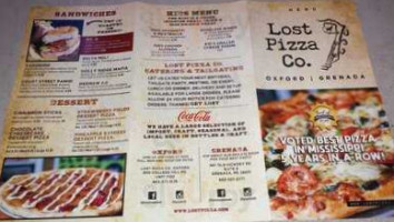 Lost Pizza Co menu