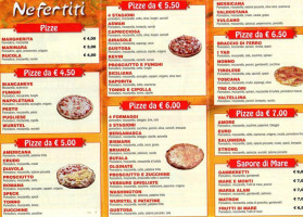 Pizzeria Nefertiti- Pizza E Kebab menu