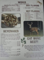 Baker's Buck Hut menu