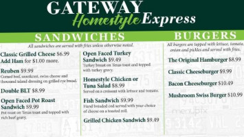 Gateway Travel menu