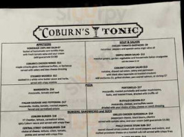 Dr. Coburn's Tonic menu